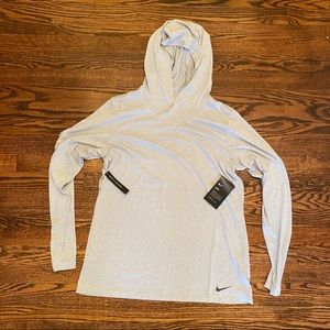 NWT grey Nike Dri-fit hoodie. Size L